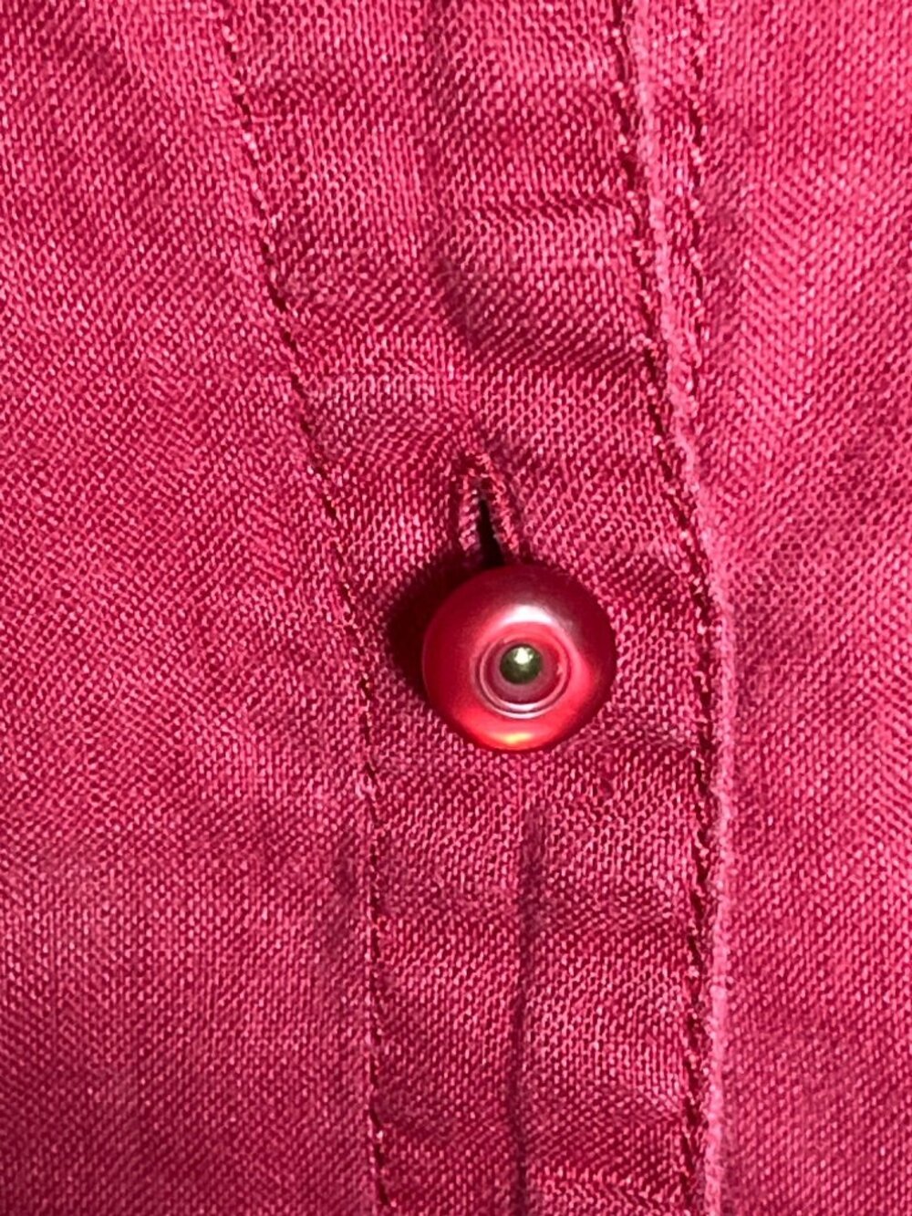 Rafaella Linen Button Top Sleeveless Raspberry Red Coastal Casual Preppy Wom 6 - Picture 9 of 10